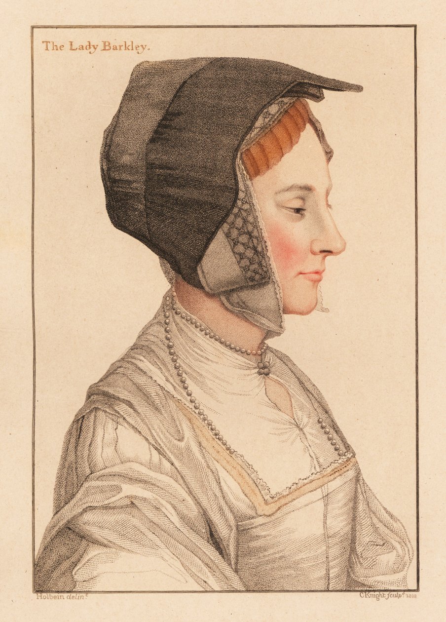 Anne Savage, druhá manželka Thomase Lorda Berkeleyho., 1812 (rytina) od Hans (after) Holbein the Younger