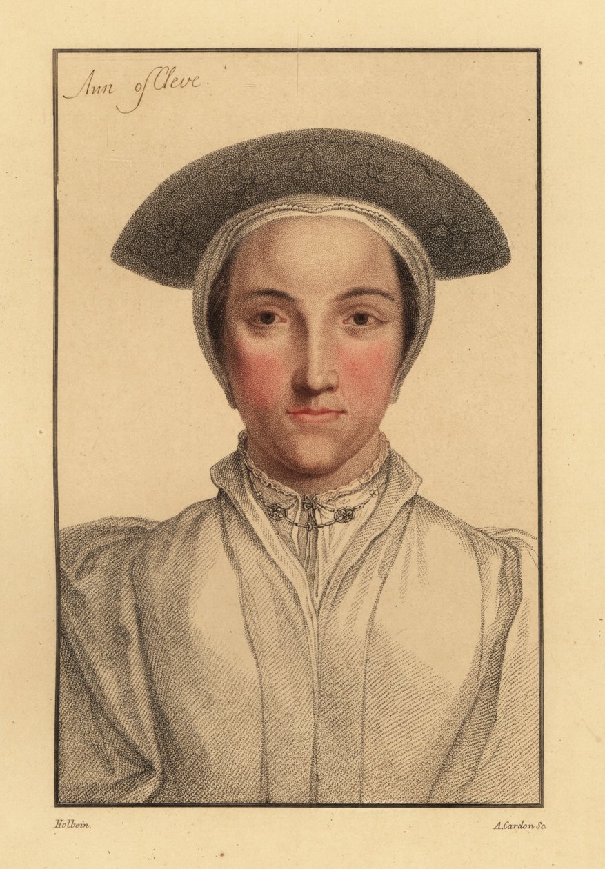 Anne of Cleves nebo Amalia of Cleves., 1812 (rytina) od Hans (after) Holbein the Younger
