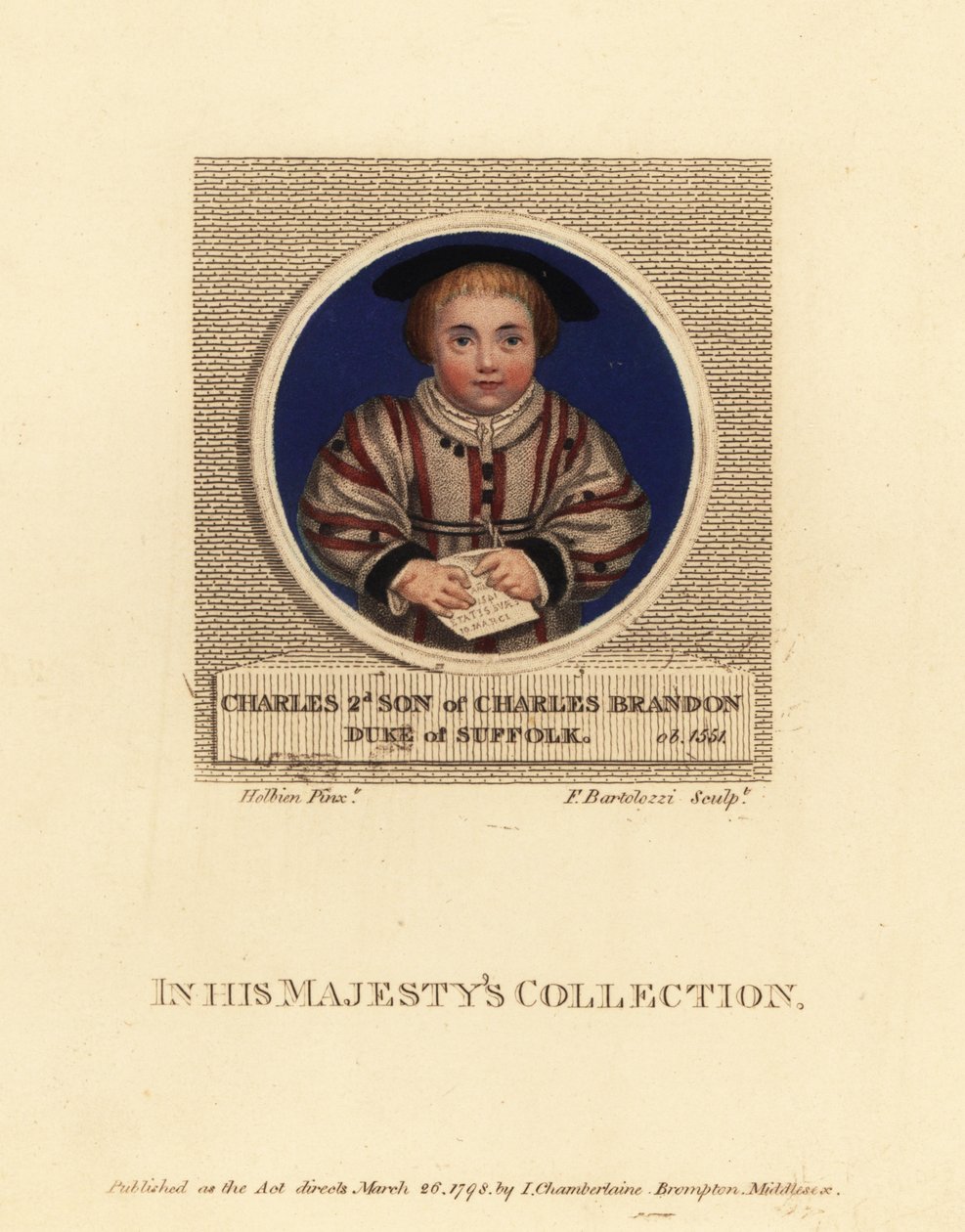 Charles Brandon, třetí vévoda ze Suffolku od Hans (after) Holbein the Younger