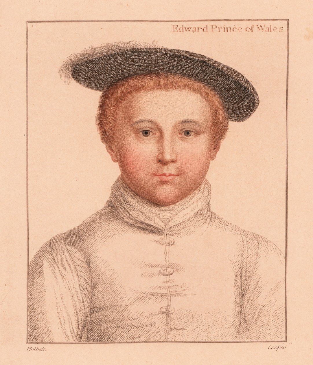 Edward, princ z Walesu, 3-5 let, 1812 (rytina) od Hans (after) Holbein the Younger