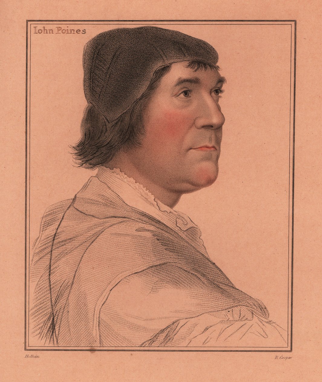 John Poyntz, anglický dvořan a politik., 1812 (rytina) od Hans (after) Holbein the Younger