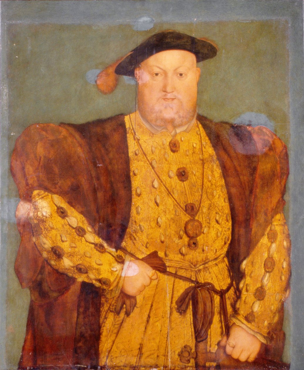 Král Jindřich VIII., asi 1630 (olej na desce) od Hans (after) Holbein the Younger