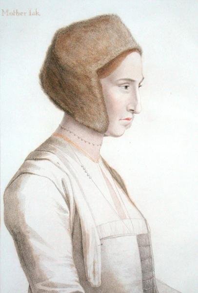 Matka Jackson, ošetřovatelka budoucího Edwarda VI., vyryla Francesco Bartolozzi (1727-1815) (rytina) od Hans (after) Holbein the Younger