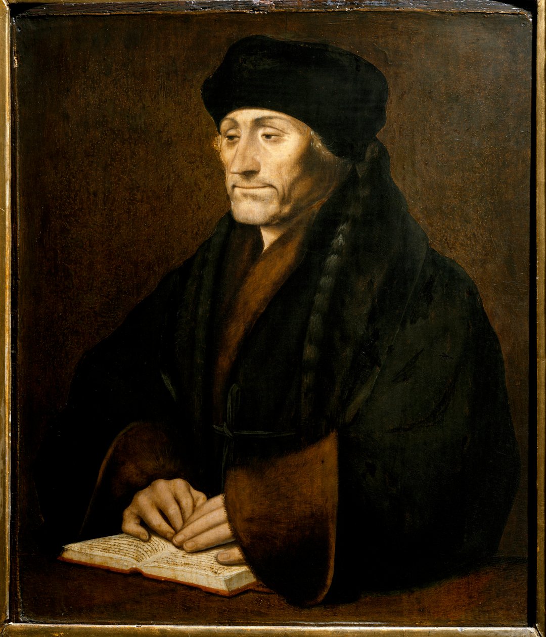 Portrét Didiera Erasma (Erasma Rotterdamského) (1469 - 1536), holandského humanisty. Obraz podle předlohy Holbeina Hanse Mladého (1497-1543) Galleria Sabauda Turín ©Luisa Ricciarini/Leemage od Hans (after) Holbein the Younger