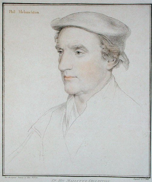 Portrét Philipa Melanchtona (1497-1560) vyrytý Fransescem Batolozzim (1727-1815) 1792 (rytina) od Hans (after) Holbein the Younger
