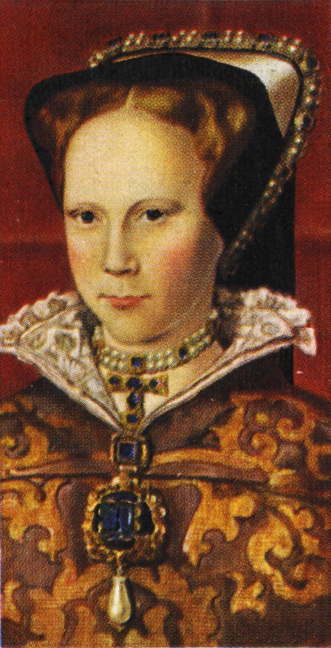 Queen Mary I (tisk) od Hans (after) Holbein the Younger