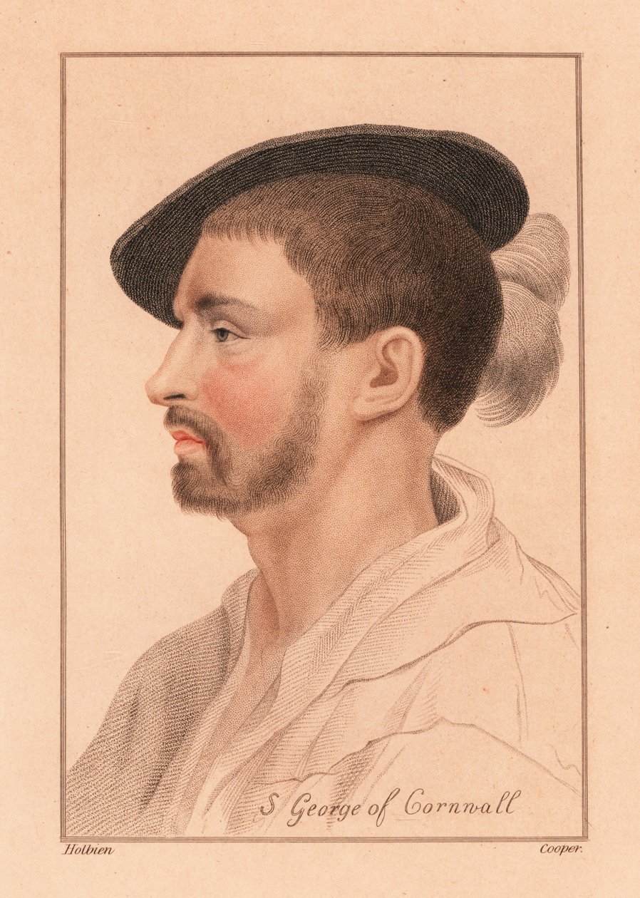 Simon George z Quocoute, Cornwall., 1812 (rytina) od Hans (after) Holbein the Younger