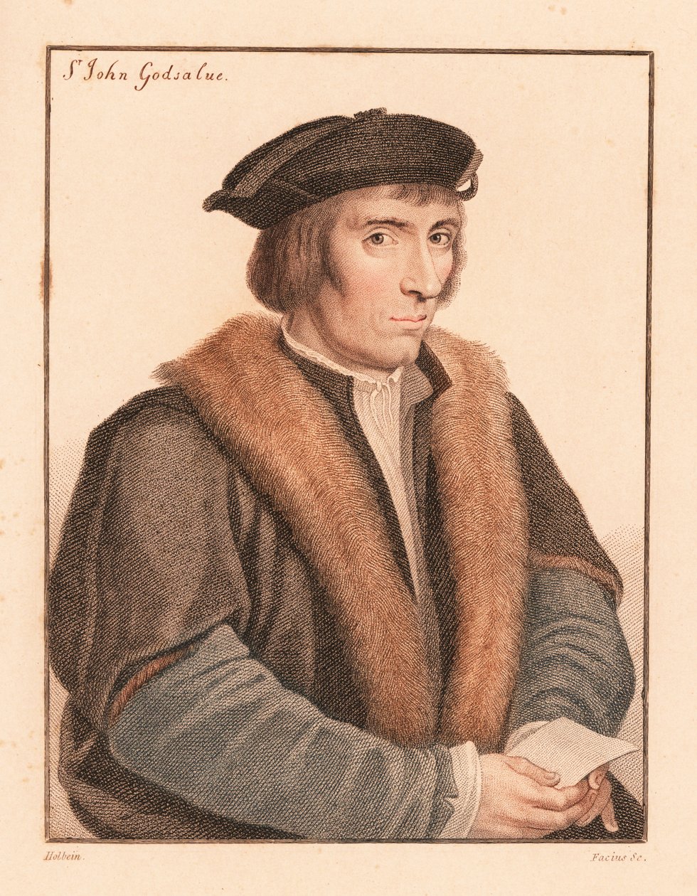 Sir John Godsalve, anglický politik, zemřel 1557.,1812 (rytina) od Hans (after) Holbein the Younger