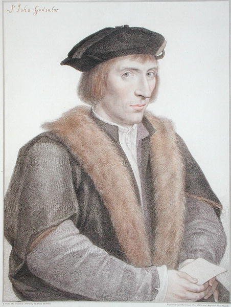 Sir John Godsalve, rytý Francesco Bartolozzi (1727-1815) 1796 (rytina) od Hans (after) Holbein the Younger