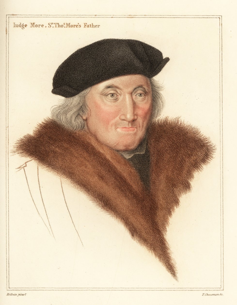 Sir John More, právník a soudce (1451-1533)., 1812 (rytina) od Hans (after) Holbein the Younger
