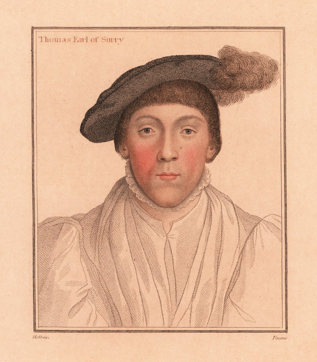 Thomas Howard, hrabě ze Surrey., 1812 (rytina) od Hans (after) Holbein the Younger