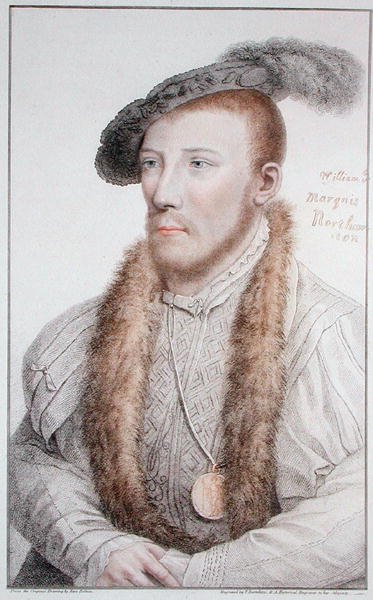 William Parr (1513-71) markýz z Northamptonu, vyryl Francesco Bartolozzi 1796 (rytina) od Hans (after) Holbein the Younger