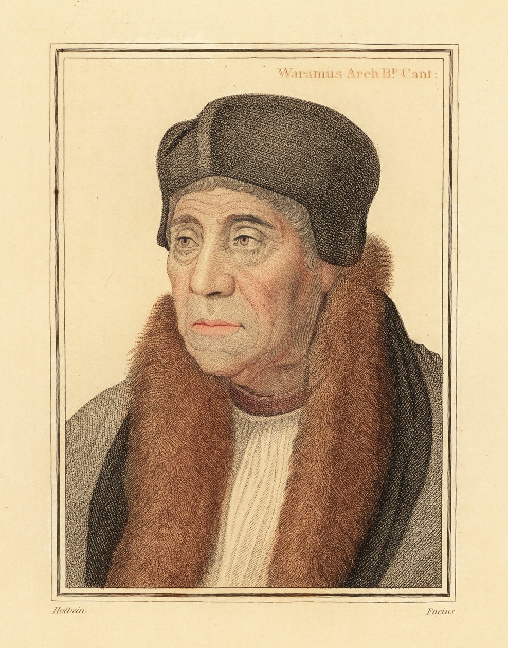 William Warham, arcibiskup z Canterbury od Hans (after) Holbein the Younger