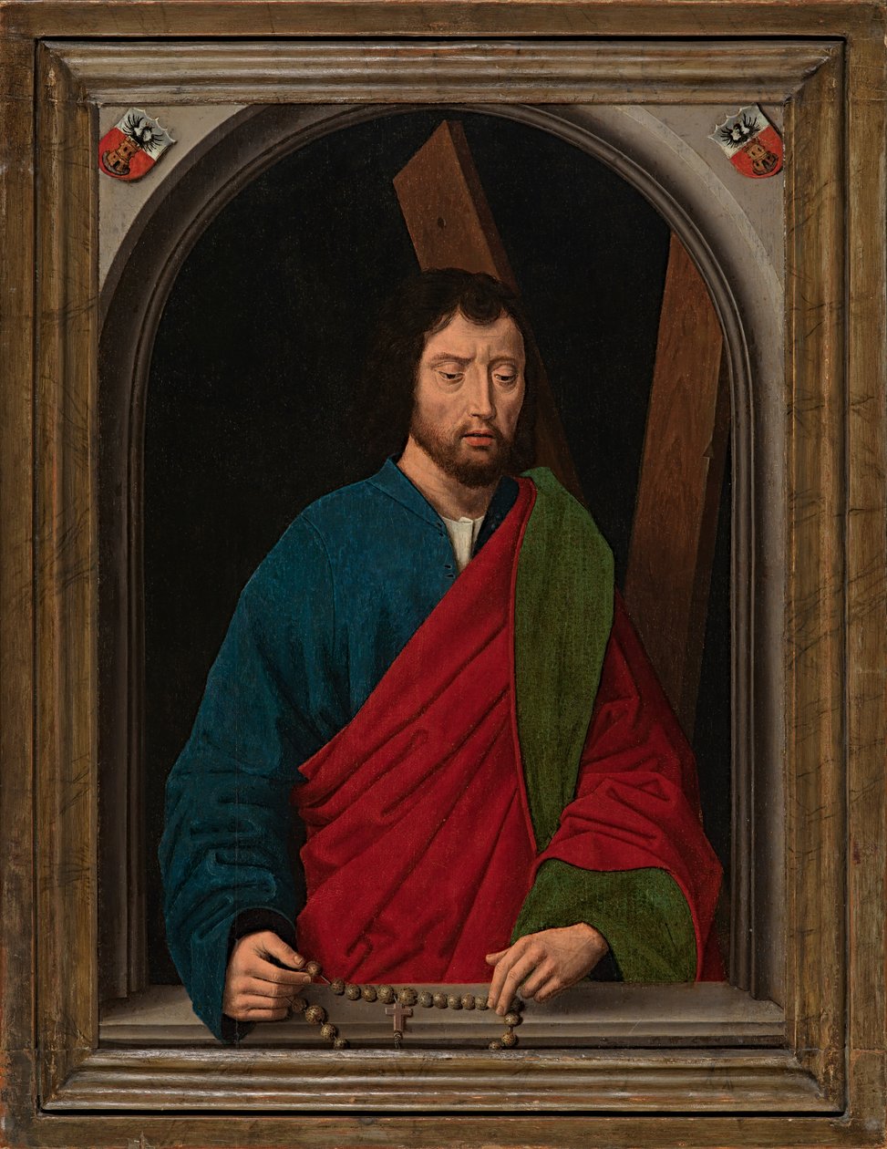 St. Andrew, asi 1491-1519 (olej na panelu) od Hans (after) Memling