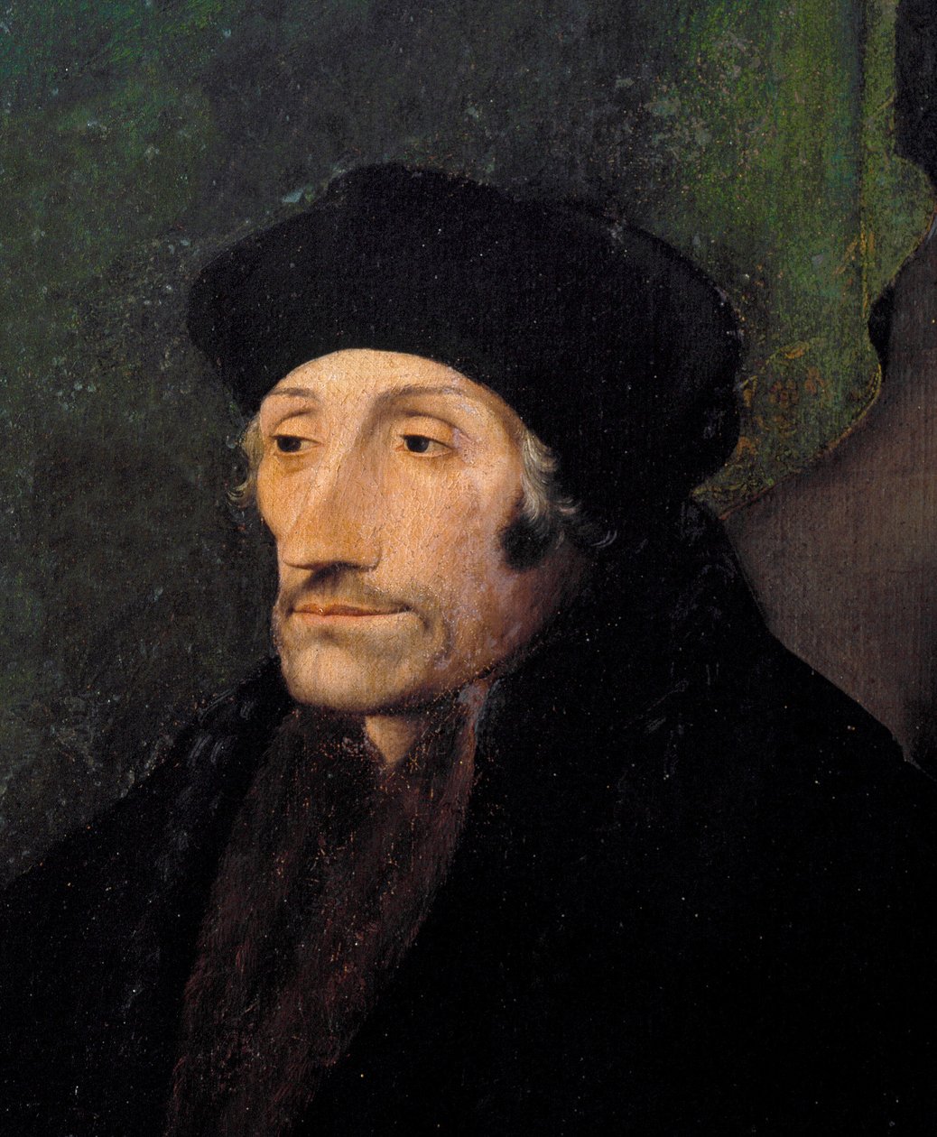 Portrét Erasma Rotterdamského, holandského humanisty od Hans (attr. to) Holbein the Younger
