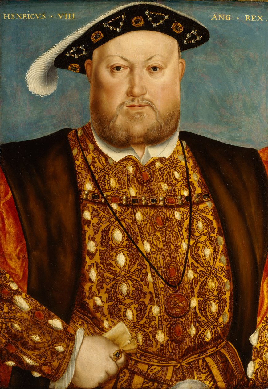 Jindřich VIII (olej na desce) od Hans (studio of) Holbein The Younger