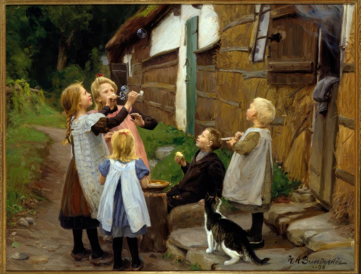H.A.Brendekilde, Mýdlové bubliny od Hans Andersen Brendekilde