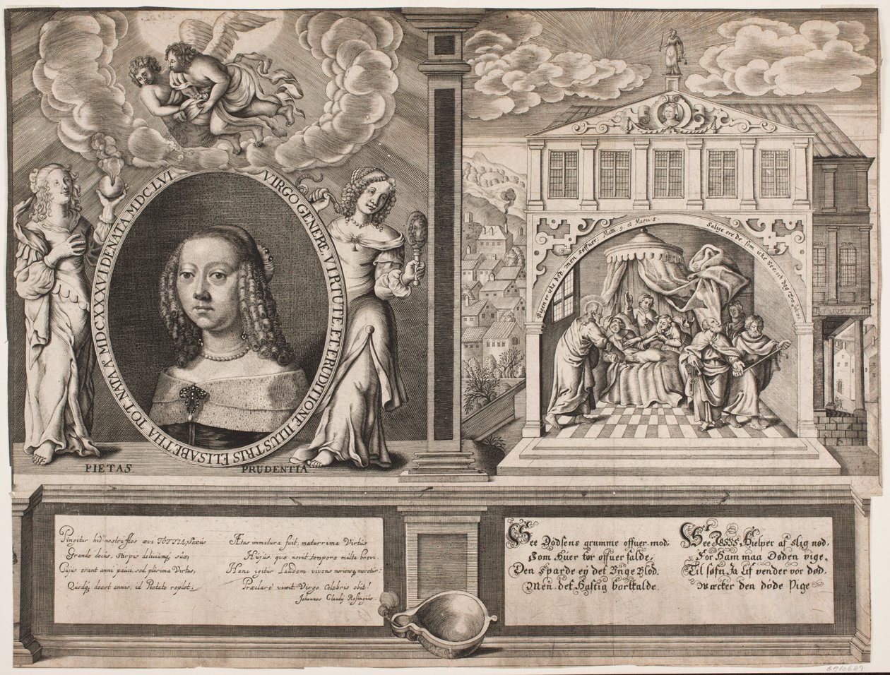Elisabeth Thott a scéna s oživením Jairiho dcery od Hans Andreas Greys