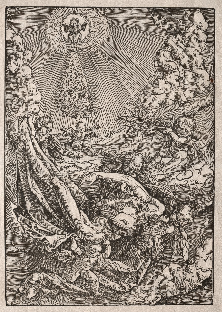 Kristus přenesený do nebe anděly, c. 1515-1517. od Hans Baldung
