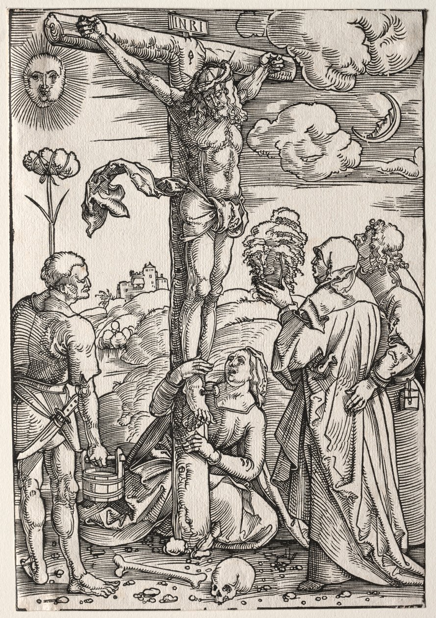 Kristus na kříži s Marií, svatým Janem, Marií Magdalénou a svatým Štěpánem od Hans Baldung