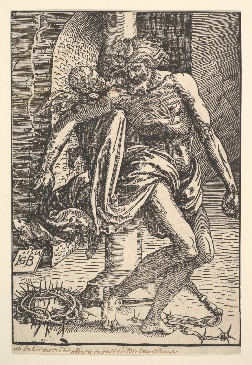 Kristus s mučicími nástroji podepřený malým andělem, 1517. od Hans Baldung