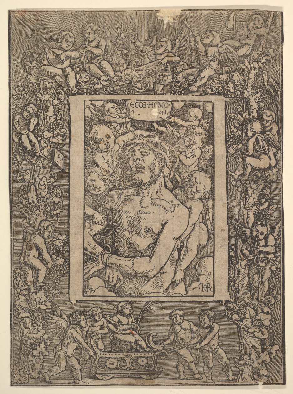 Ecce Homo s ozdobným okrajem zobrazujícím Bacchův triumf, 1511. od Hans Baldung