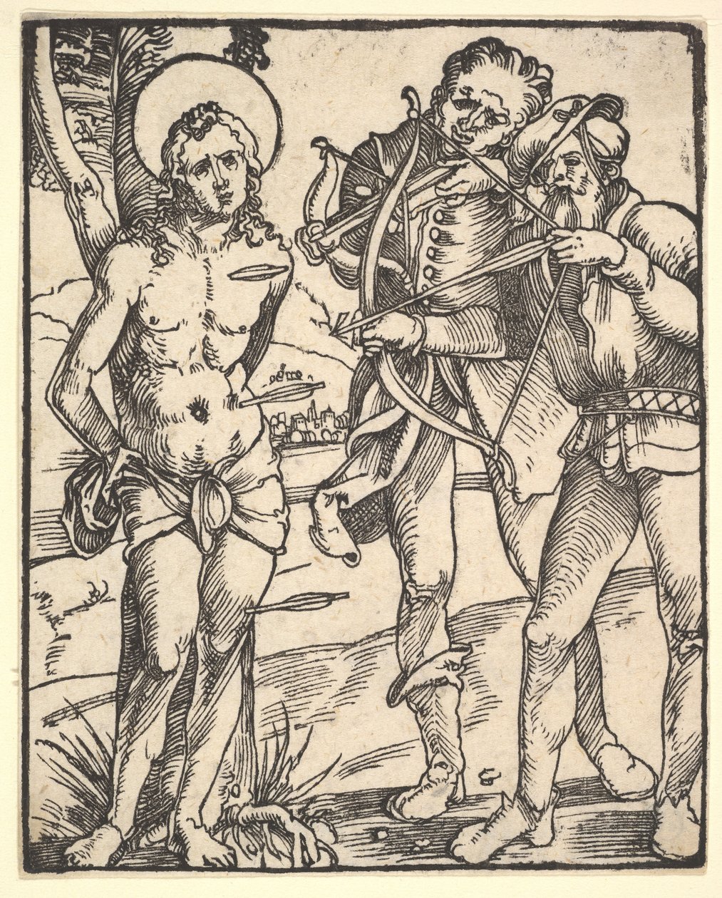 Umučení svatého Šebestiána se dvěma muži z kuše. od Hans Baldung