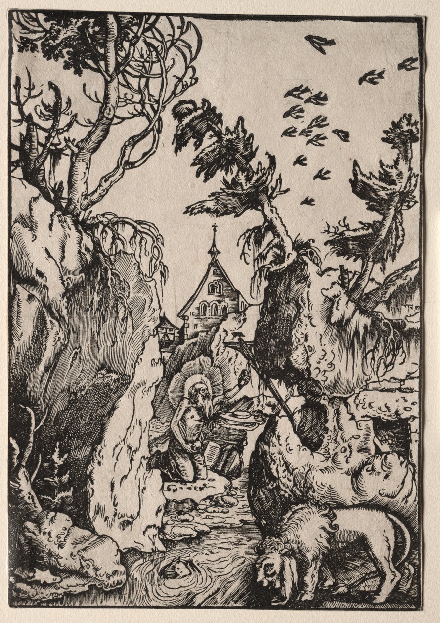 Svatý Jeroným v divočině od Hans Baldung