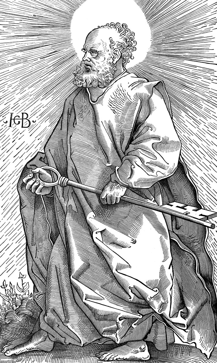 Svatý Petr drží svůj symbol klíče, c1490-1550 od Hans Baldung