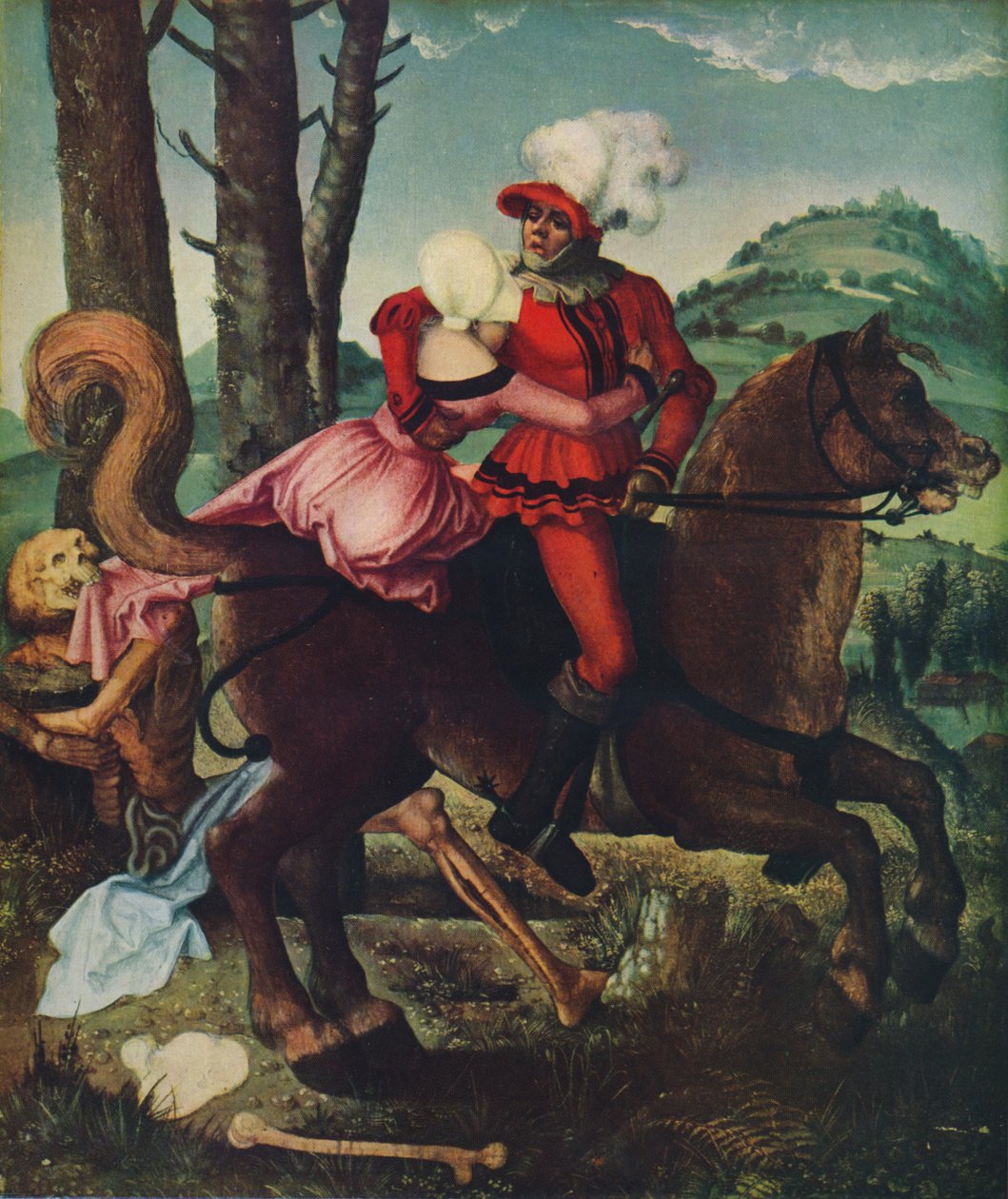 Rytíř, mladá dívka a smrt, c1510, 1939 od Hans Baldung