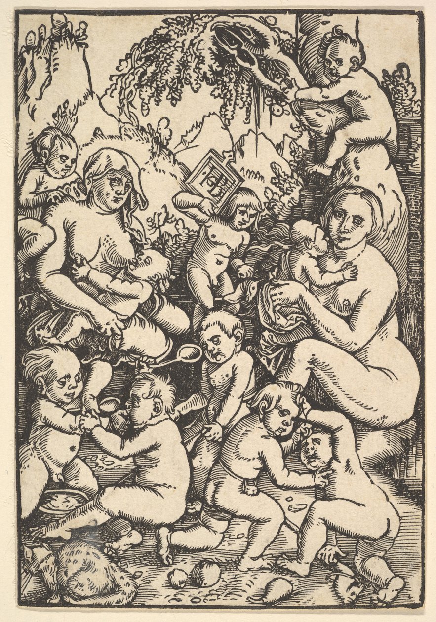 Dvě matky s dětmi zemřou Kinderaue, ca. 1512. od Hans Baldung