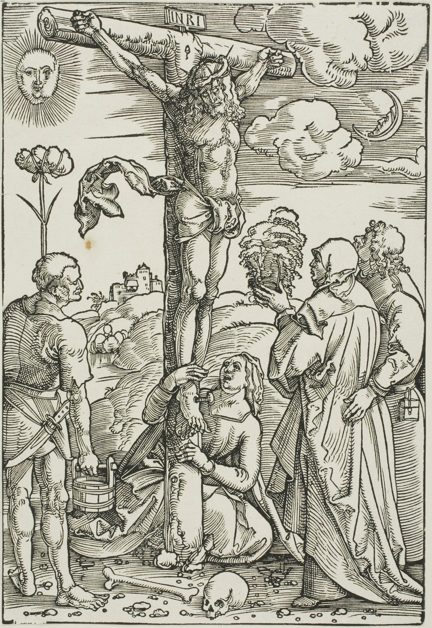Kristus na kříži s Marií, Janem, Magdalenou a Štěpánem od Hans Baldung Grien