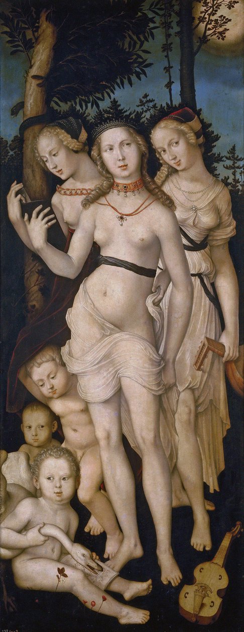 Německy: Die Jugend (Die drei Grazien) Harmonie nebo Tři grácie od Hans Baldung Grien