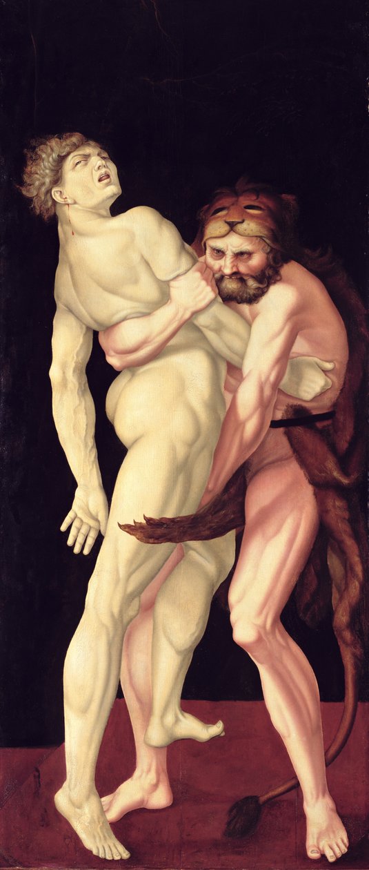Herkules a Antaeus od Hans Baldung Grien