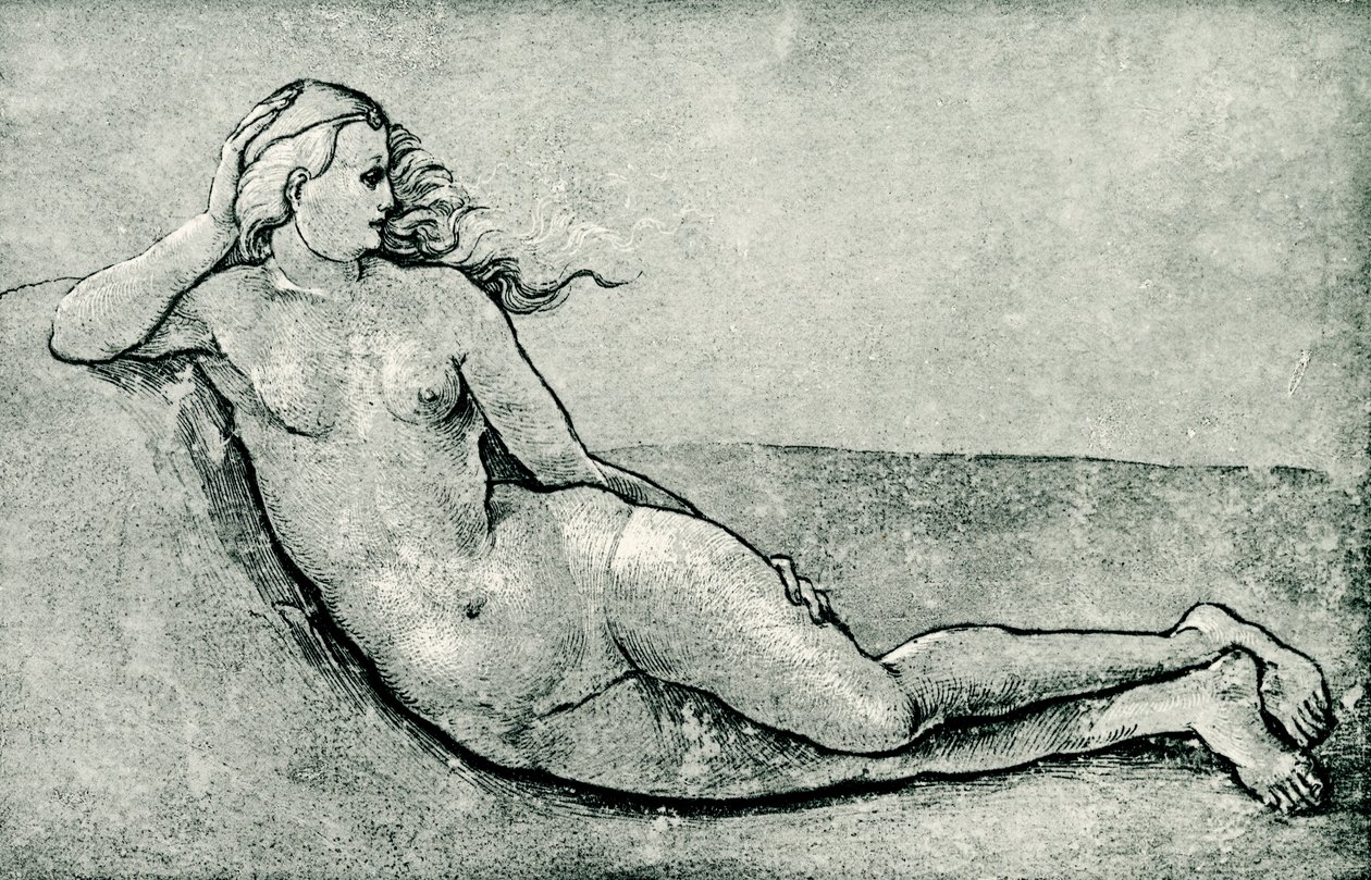 Ležící nymfa od Hans Baldung Grien