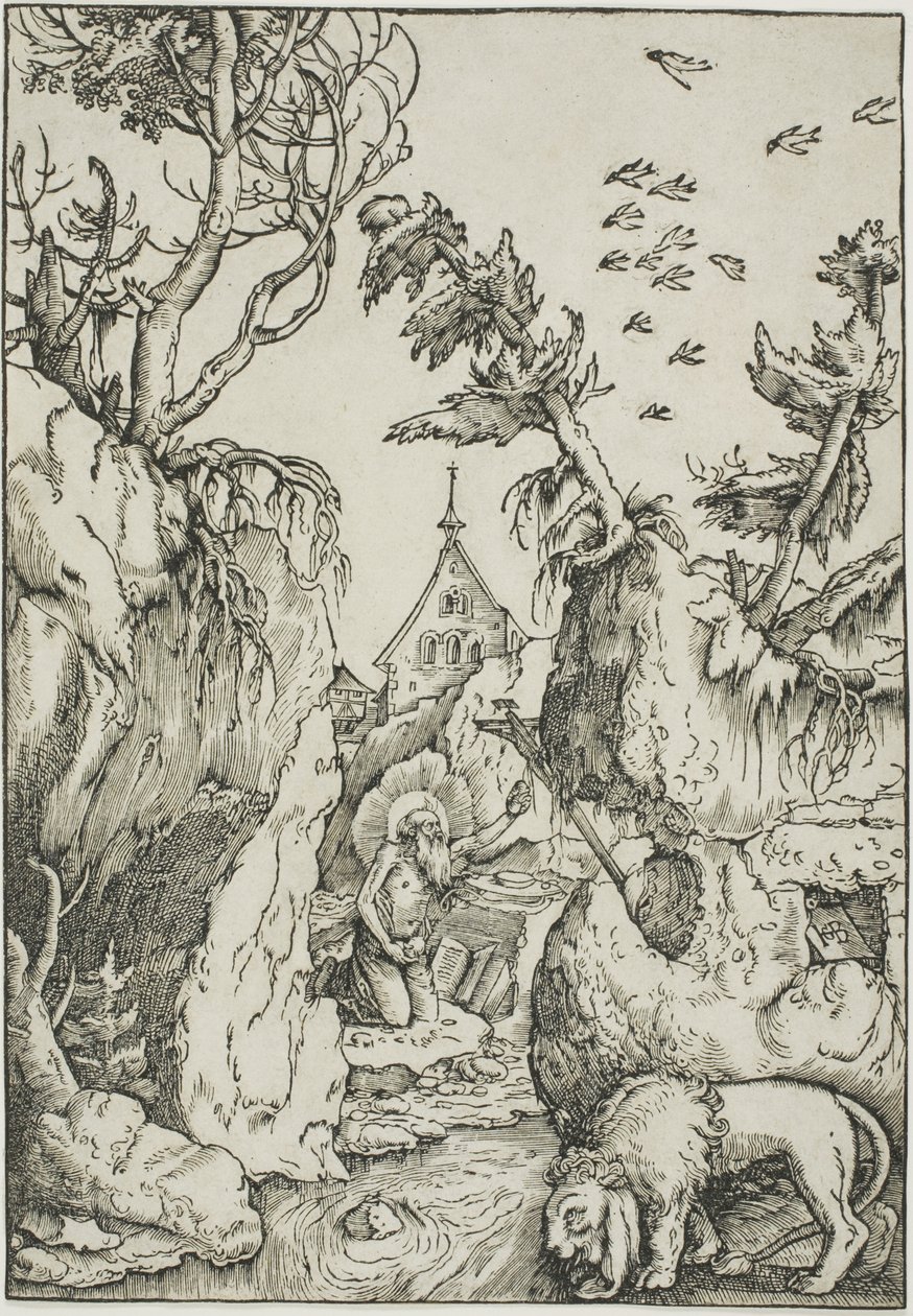 Svatý Jeroným v divočině od Hans Baldung Grien