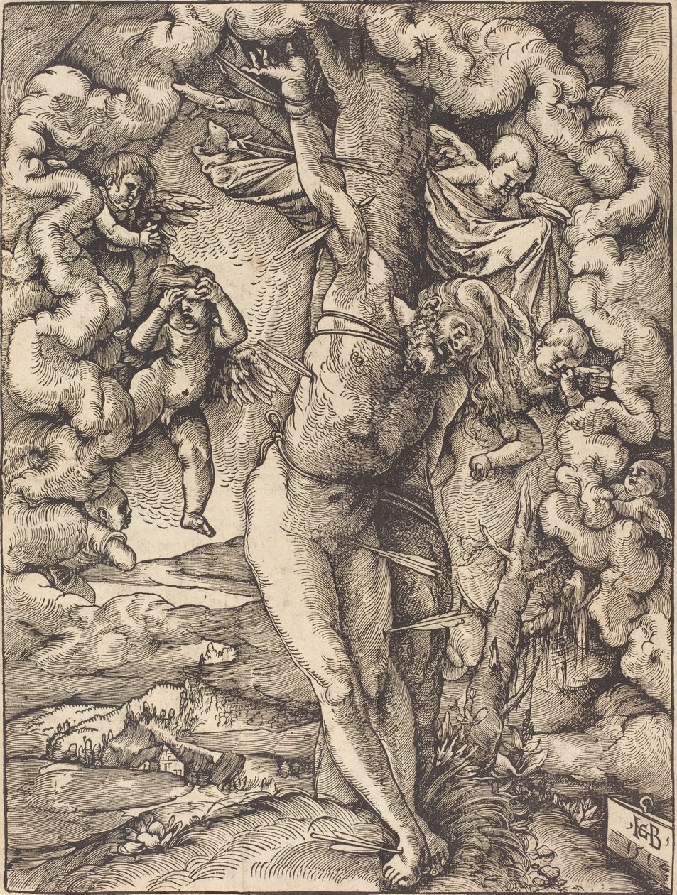 Svatý Šebestián, 1514 od Hans Baldung Grien