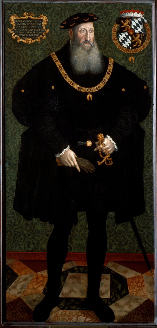 Portrét Fridricha II. Falckého (Mudrce Fridricha II., kolem roku 1546 (malba) od Hans Besser