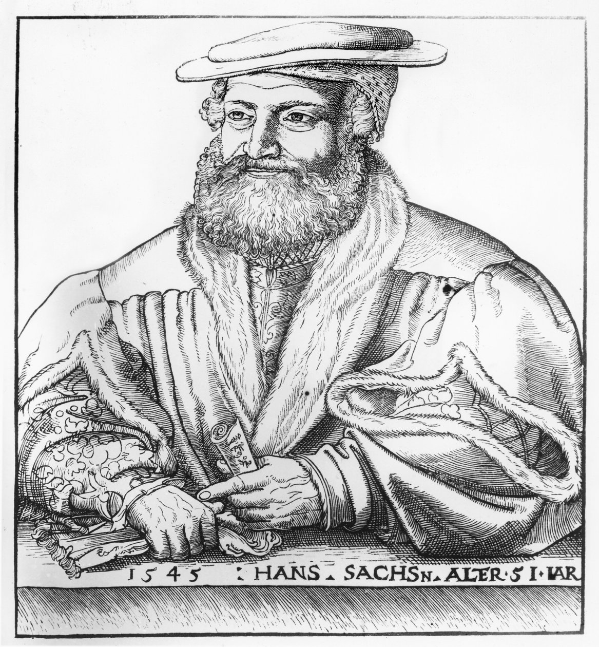 Portrét Hanse Sachse, 1545 od Hans Brosamer