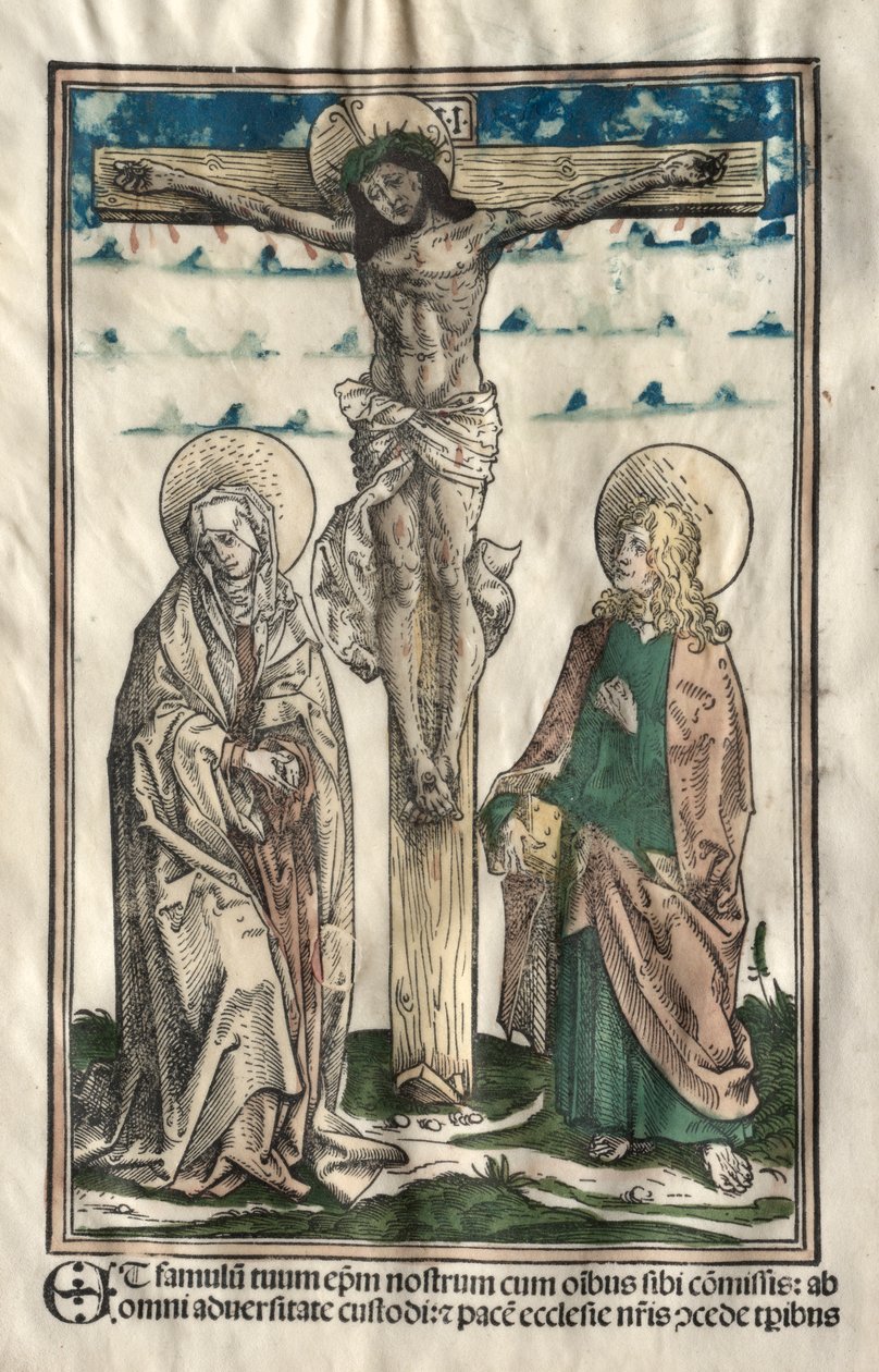 Kristus na kříži mezi Marií a Janem, 1502. od Hans Burgkmair