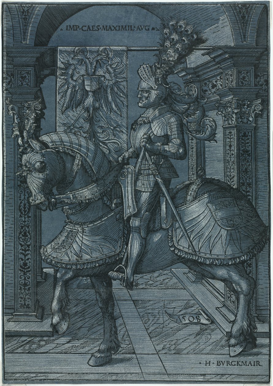 Jezdecký portrét císaře Maxmiliána, 1508. od Hans Burgkmair