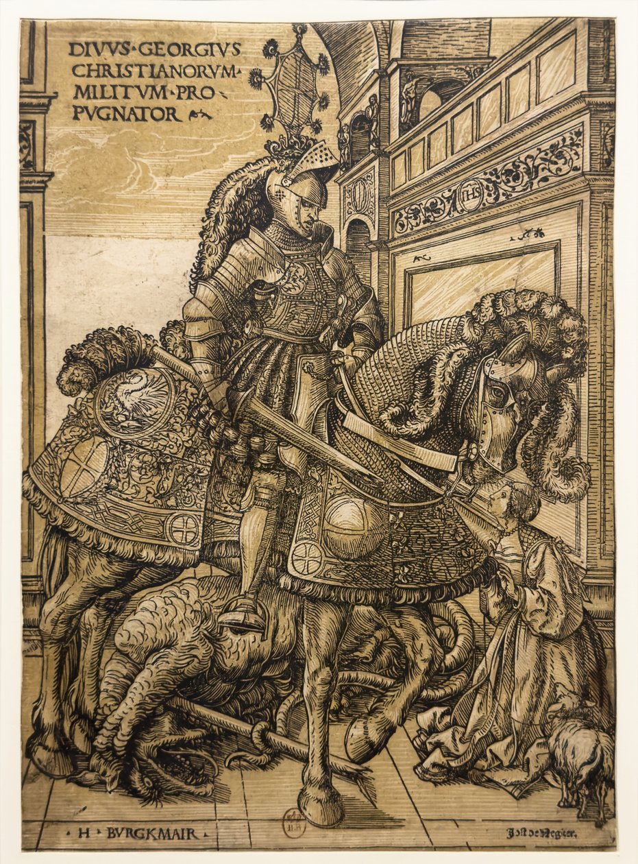 Svatý Jiří a drak od Hans Burgkmair