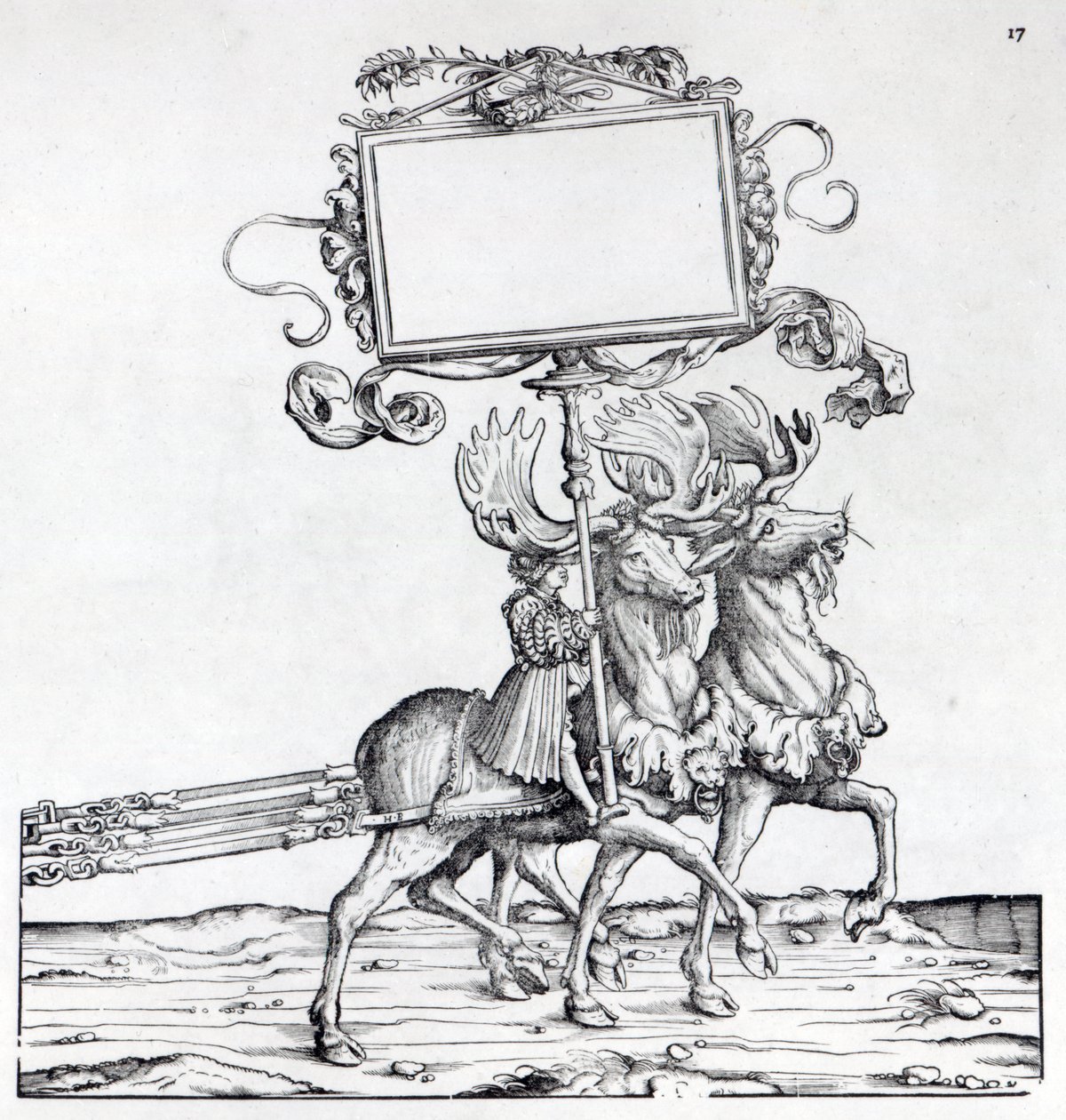Scéna z Maxmiliánova triumfálního průvodu, kolem 1516-18 (dřevořez) od Hans Burgkmair