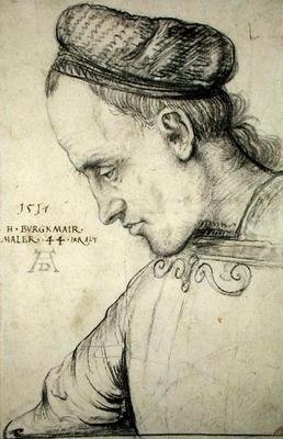 Autoportrét, cca 1517 (uhl na papíře) od Hans Burgkmair
