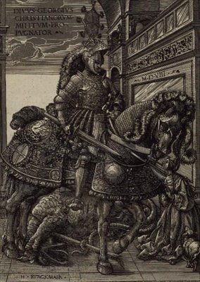 Svatý Jiří a drak od Hans Burgkmair