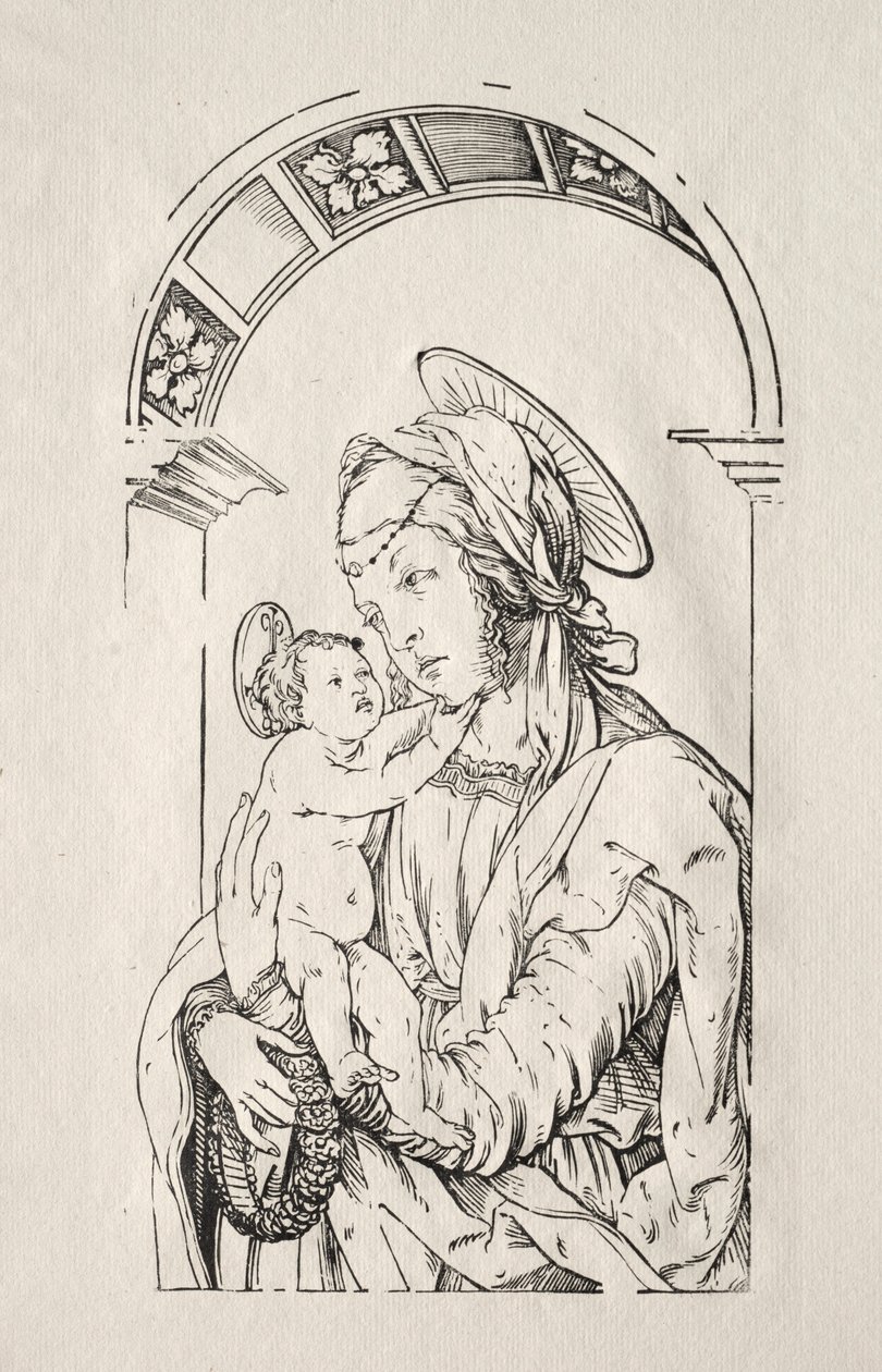Panna s dítětem pod obloukem, 1508. od Hans Burgkmair