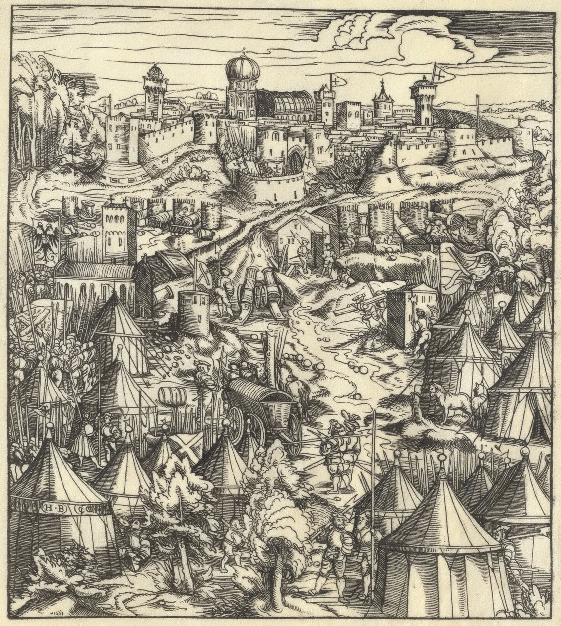 Bitva u Padovy od Hans Burgkmair I