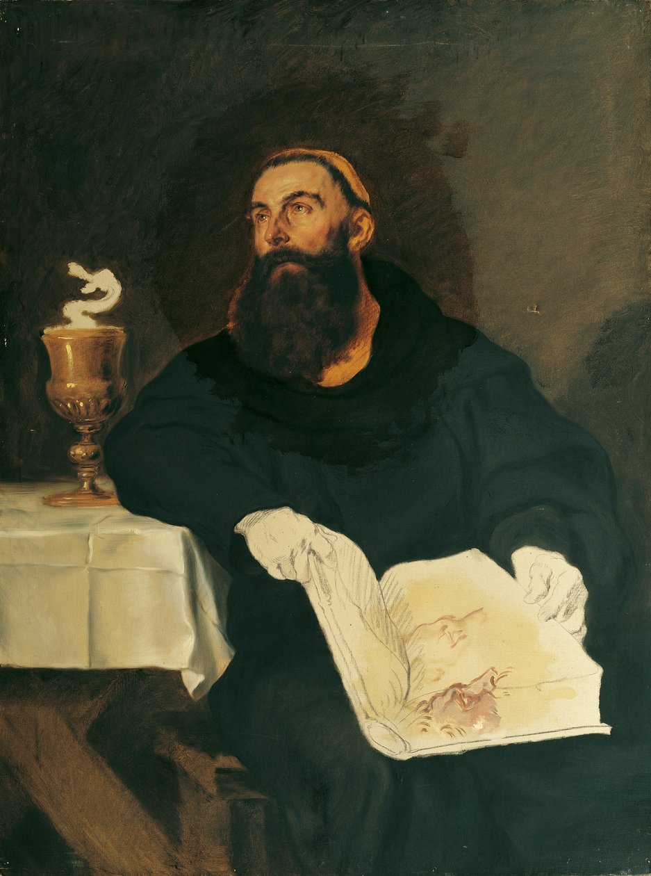 Svatý Benedikt z Nursie od Hans Canon