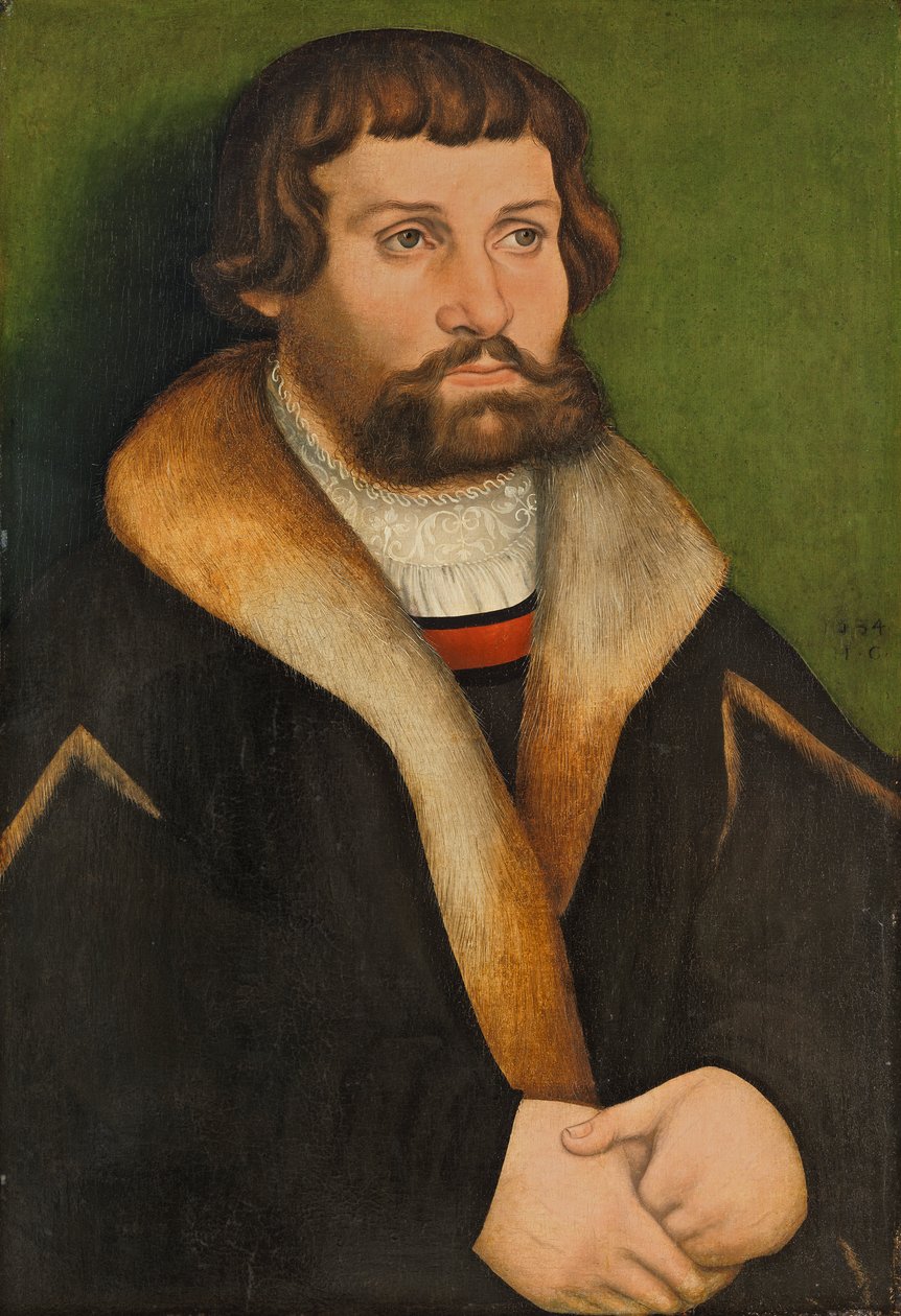 Německy: Bildnis eines bärtigen Mannes Portrét vousatého muže od Hans Cranach