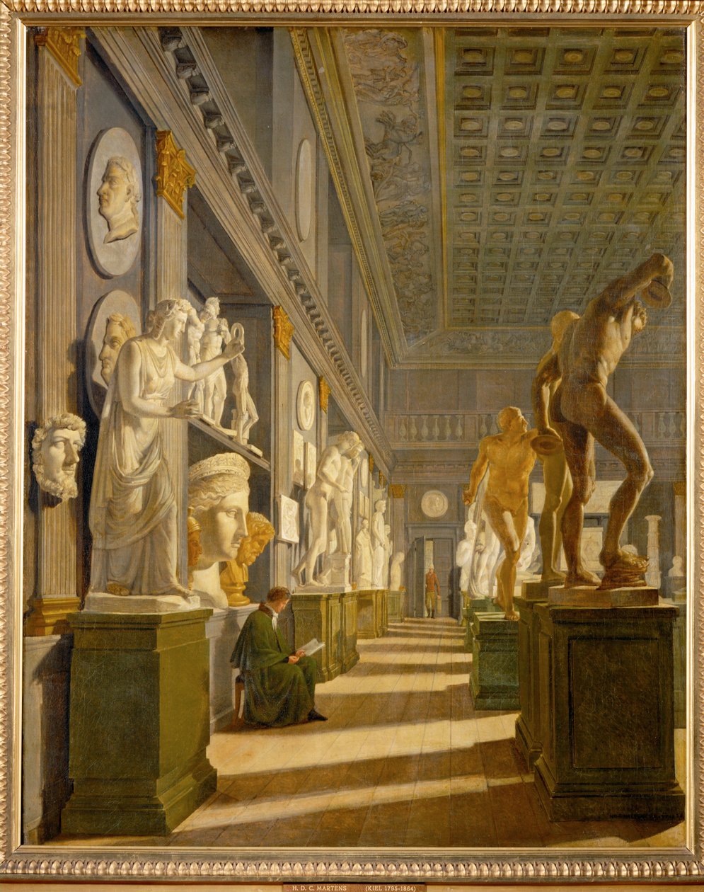 Sál starožitností v paláci Charlottenborg v Kodani ... (malba na plátně) od Hans Ditlev Christian Martens Kiel
